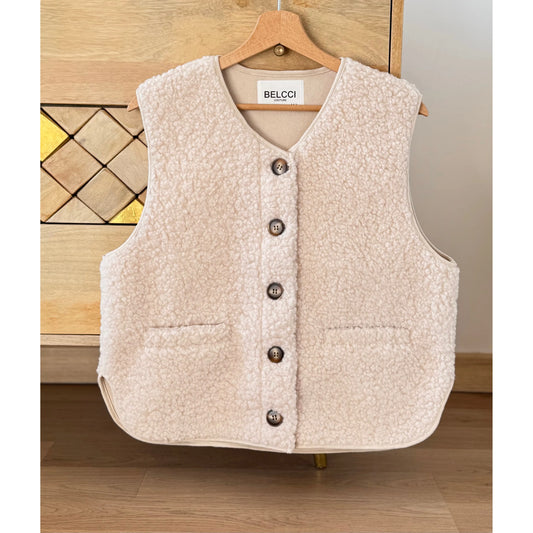 GILET SANS MANCHES BELCCI COULEUR CRÈME